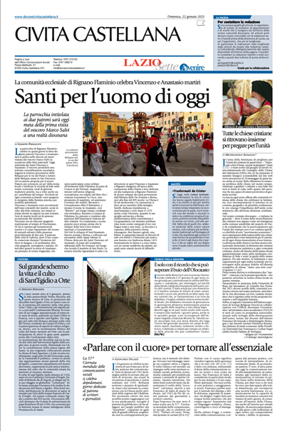 Avvenire - pagina diocesana del 22/01/2023